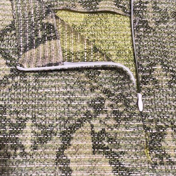 JO NO FUI Twiddled Metallic Green Skirt (40) - Picture 6 of 7